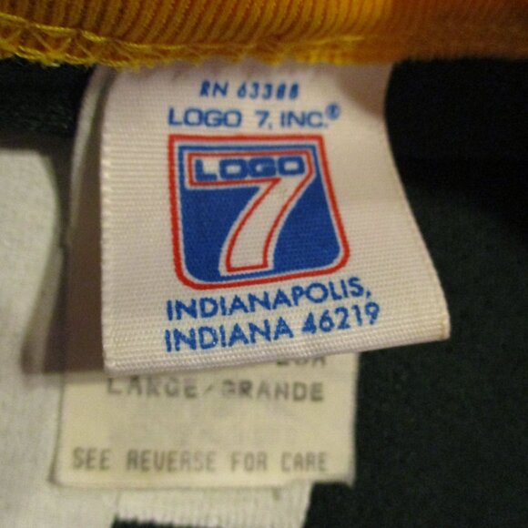 NFL Packers Brett Favre Vintage 1996 Men Large Green Yellow White Logo 7 Jersey - Picture 12 of 13